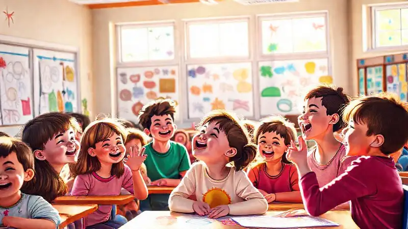 Aula alegre con niños