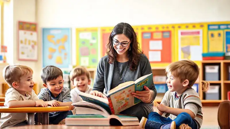 Maestra en aula